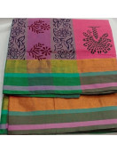 PL Salem Sarees Hand Block Printed Saree