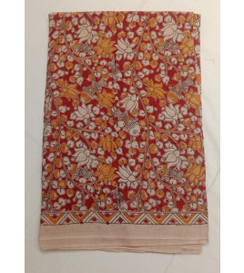KALAMKARI PRINTED COTTON SAREE
