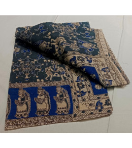 KALAMKARI PRINTED COTTON SAREE