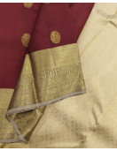 ARNI SILK HALF FINE ZARI SAREE WITH BLOUSE