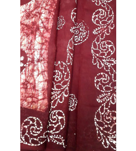 PL COTTON SAREES WITH SOLID WAX CRACK DESIGNS