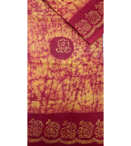 PL COTTON SAREES WITH SOLID WAX CRACK DESIGNS