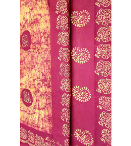 PL COTTON SAREES WITH SOLID WAX CRACK DESIGNS