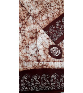 PL COTTON SAREES WITH SOLID WAX CRACK DESIGNS