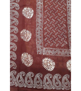 PL COTTON SAREES WITH SOLID WAX CRACK DESIGNS