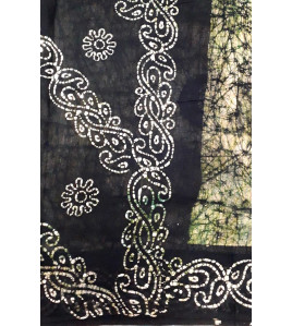 PL COTTON SAREES WITH SOLID WAX CRACK DESIGNS