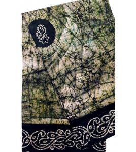 PL COTTON SAREES WITH SOLID WAX CRACK DESIGNS