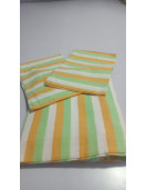BEDSHEET STRIPE 90X108 2 PILLOW COVER