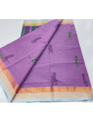 PL Salem Sarees Hand Block Printed Saree