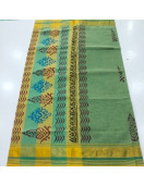 PL Salem Sarees Hand Block Printed Saree
