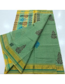 PL Salem Sarees Hand Block Printed Saree