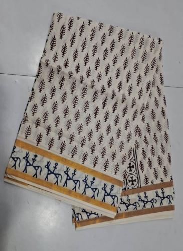 PL Saree Kerala Hand Block Printing