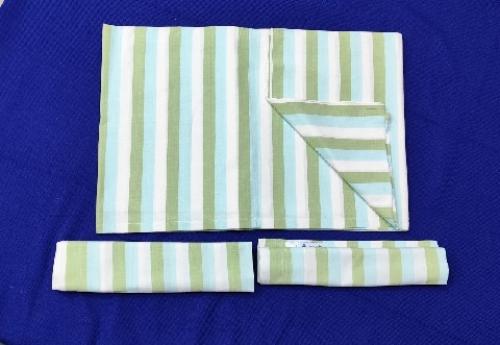 BEDSHEET STRIPE 60X90 2 PILLOW COVER