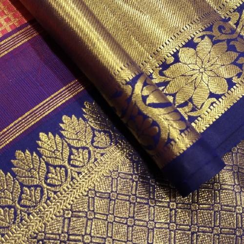 ARNI SILK HALF FINE ZARI SAREE WITH BLOUSE