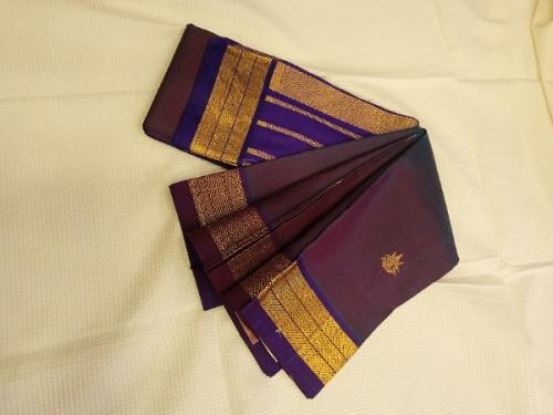 THIRUBHUVANAM HF ZARI SILK SAREE 550 MTS