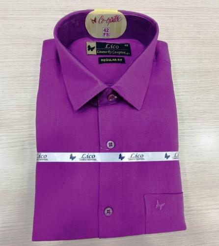 PL COTTONX LINEN DYED READYMADE SHIRT 42 FS