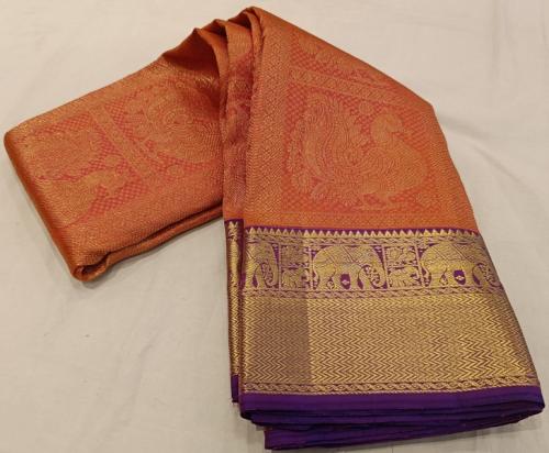 ARNI SILK HALF FINE ZARI SAREE WITH BLOUSE