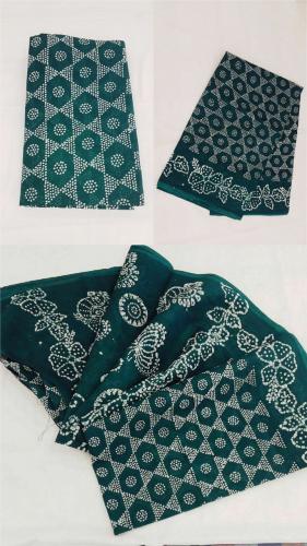 PL COTTON SAREES WITH WAX DOT PRINT DESIGNS