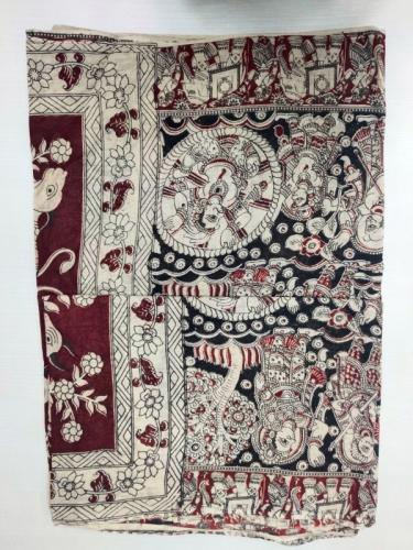 KALAMKARI PRINTED COTTON SAREE