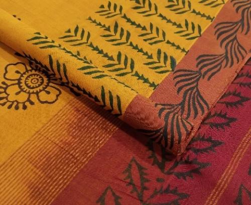 SALEM BLOCK PRINT COTTON SAREES