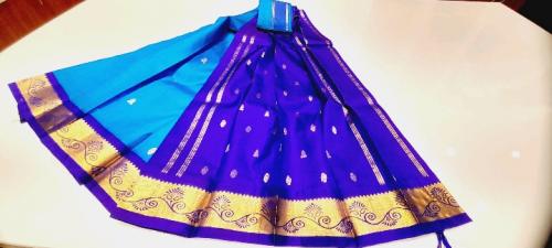 THIRUBHUVANAM HF ZARI SILK SAREE 550 MTS