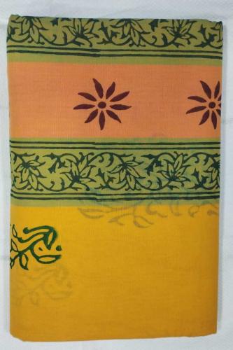 PL Salem Sarees Hand Block Printed Saree