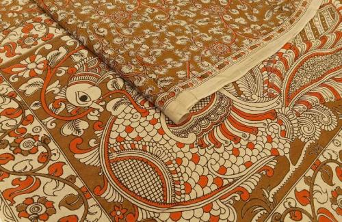 KALAMKARI PRINTED COTTON SAREE