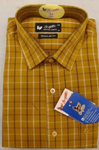 PL COTTON STRIPE CHECK SHIRTS 44 FS