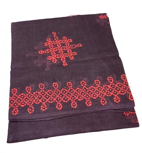PL COTTON SAREES WITH WAX DOT PRINT DESIGNS
