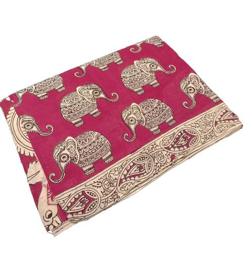KALAMKARI PRINTED COTTON SAREE