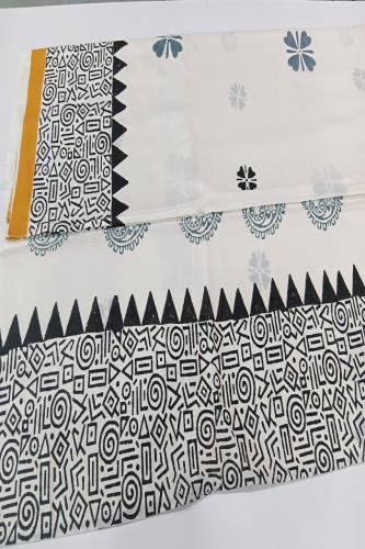 Pedalloom Block Printed Cotton Sarees