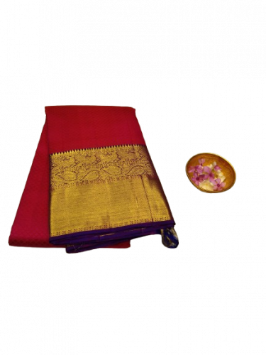 ARNI SILK HALF FINE ZARI SAREE WITH BLOUSE