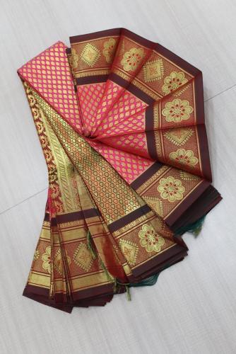 THIRUBHUVANAM HF ZARI SILK SAREE WITH BLOUSE