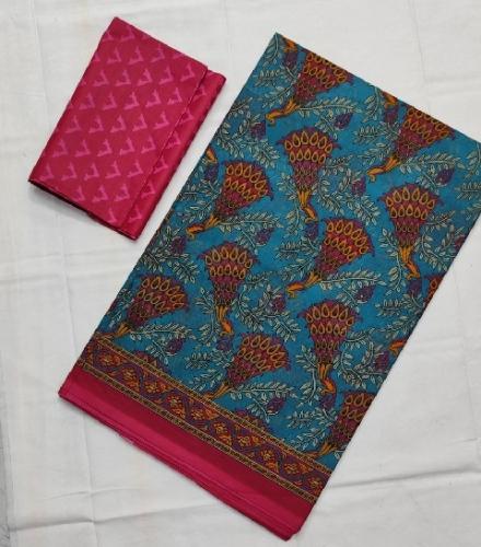 POWERLOOM PRINTED SAREES WITH BLOUSE