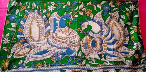 KALAMKARI PRINTED COTTON SAREE
