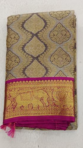 ARNI SILK HALF FINE ZARI SAREE WITH BLOUSE