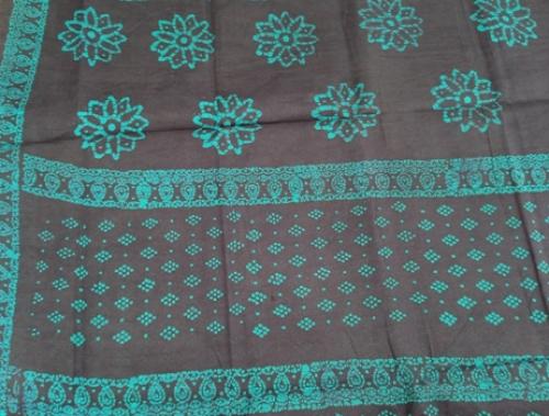 PL COTTON SAREES WITH WAX DOT PRINT DESIGNS