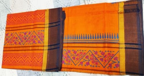 MANAMEDU BLOCK PRINTED SAREES WITH BLOUSE