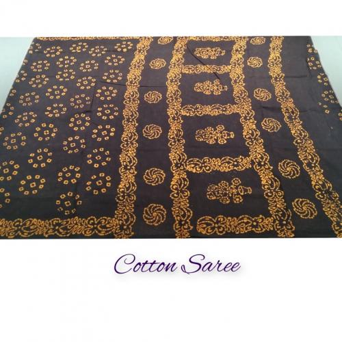 PL COTTON SAREES WITH WAX DOT PRINT DESIGNS