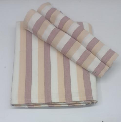 BEDSHEET STRIPE 90X108 2 PILLOW COVER