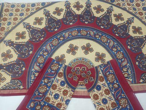 BEDSHEET JAIPUR PRINTED 72X100 2 PILLOW COVER
