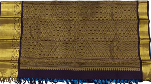 ARNI SILK HALF FINE ZARI SAREE WITH BLOUSE