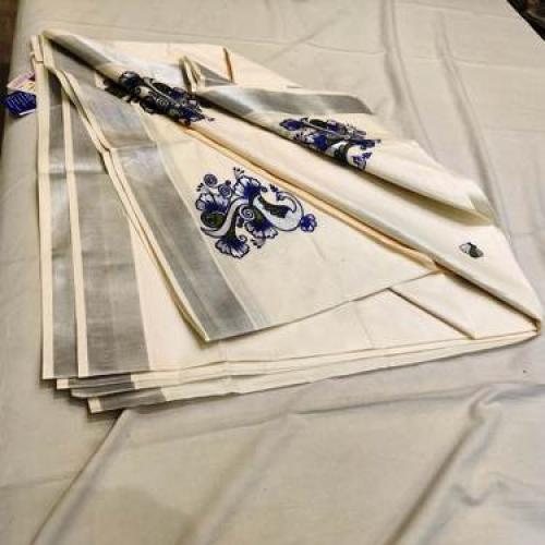 PL KERALA EMBROIDERY SAREE