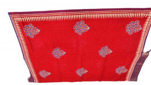 MANAMEDU BLOCK PRINTED SAREES WITH BLOUSE