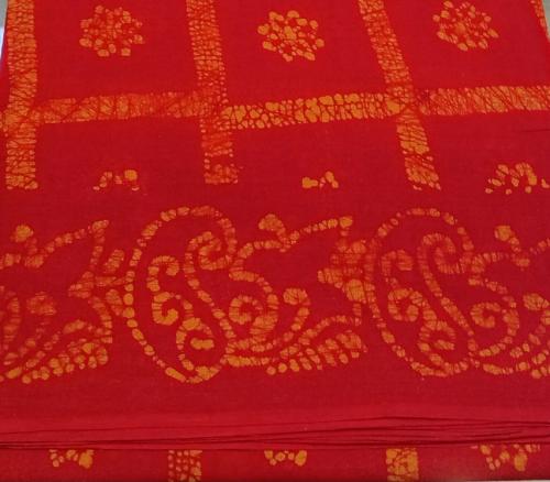 PL COTTON SAREES WITH SOLID WAX CRACK DESIGNS