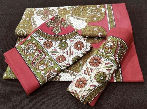 BEDSHEET JAIPUR PRINTED 60X90 2 PILLOW COVER