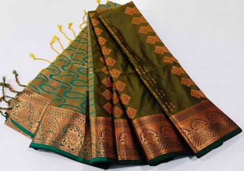 PL Polyester Big Butta Softee saree Jacquard