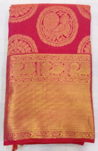 ARNI SILK HALF FINE ZARI SAREE WITH BLOUSE